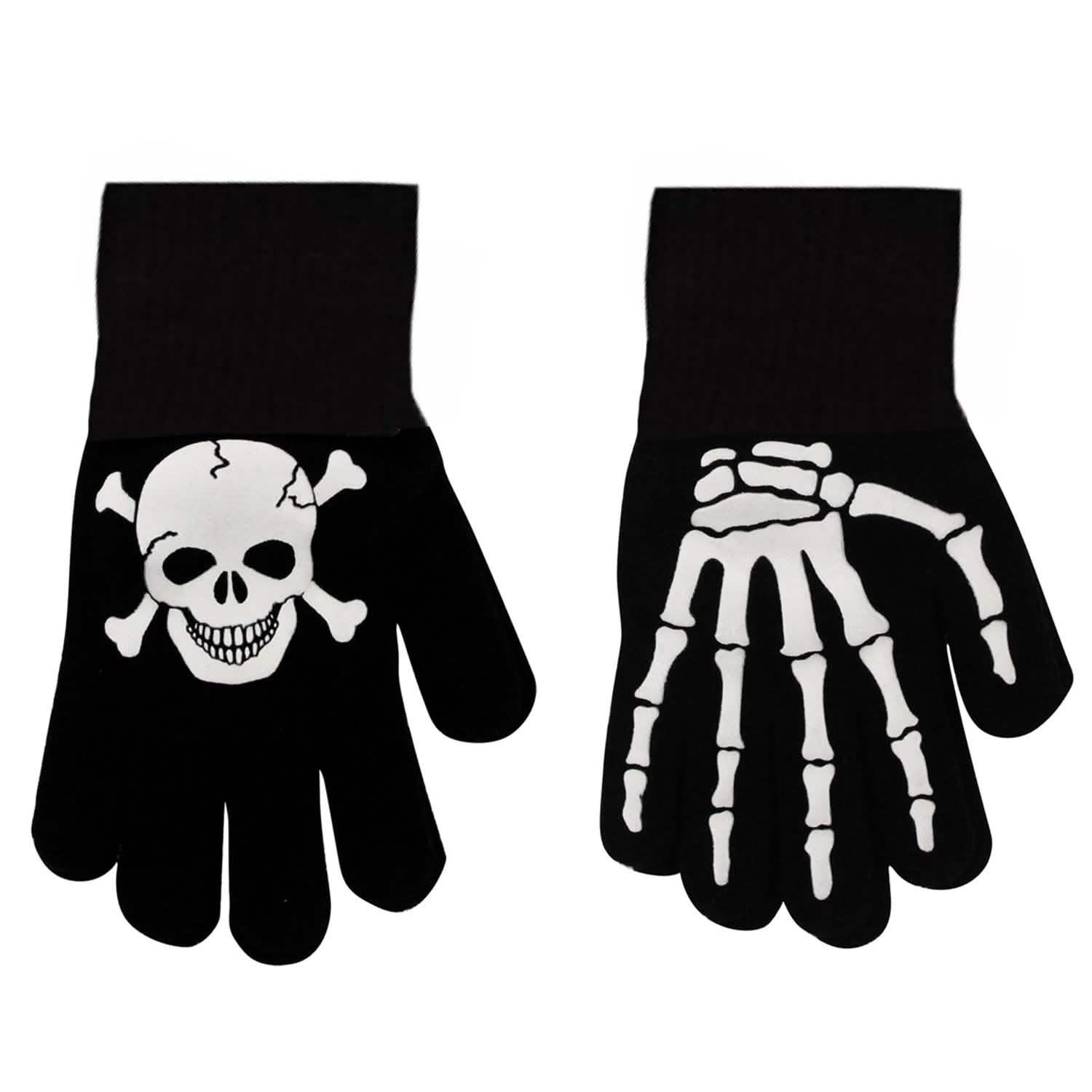 Lot de 2 paires : Gants phosphorescents Spécial Halloween