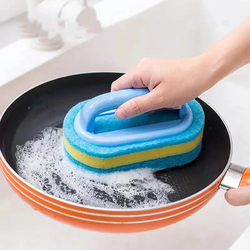 Lot de 2 : brosse à récurer manuelle pour baignoire