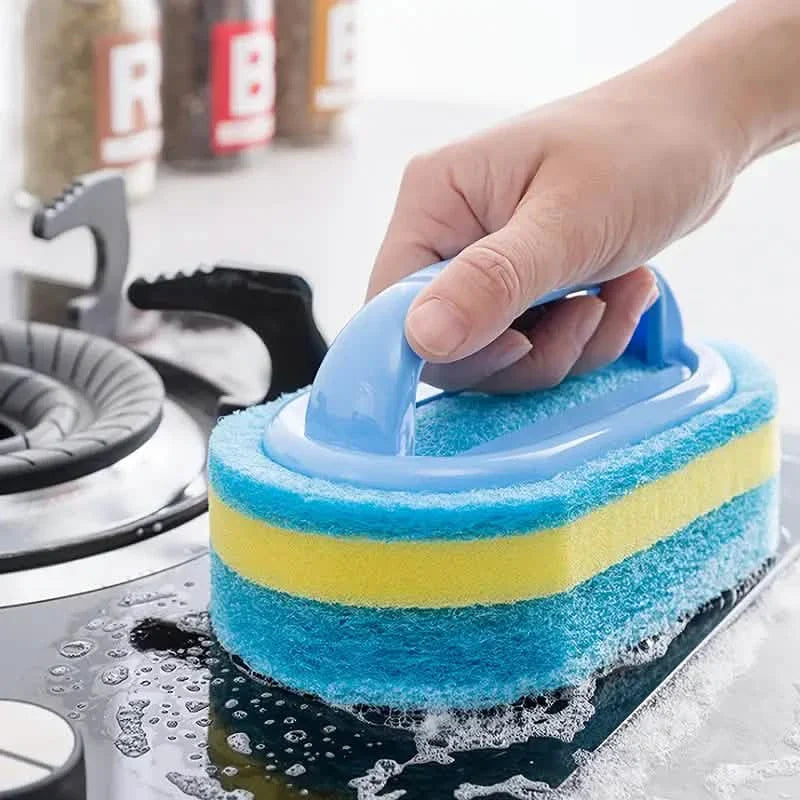 Lot de 2 : brosse à récurer manuelle pour baignoire