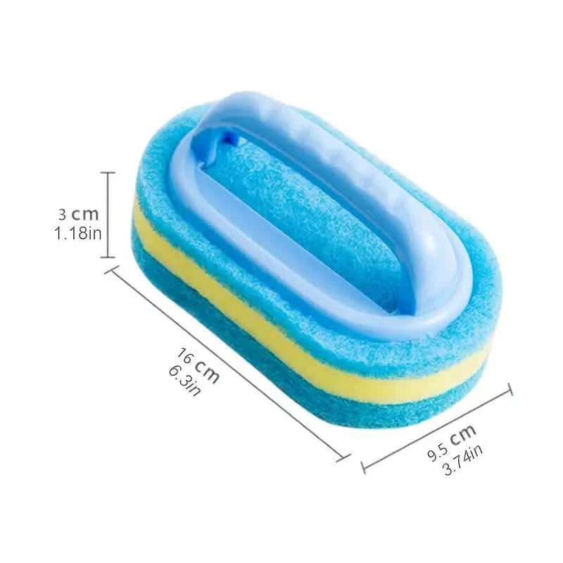 Lot de 2 : brosse à récurer manuelle pour baignoire