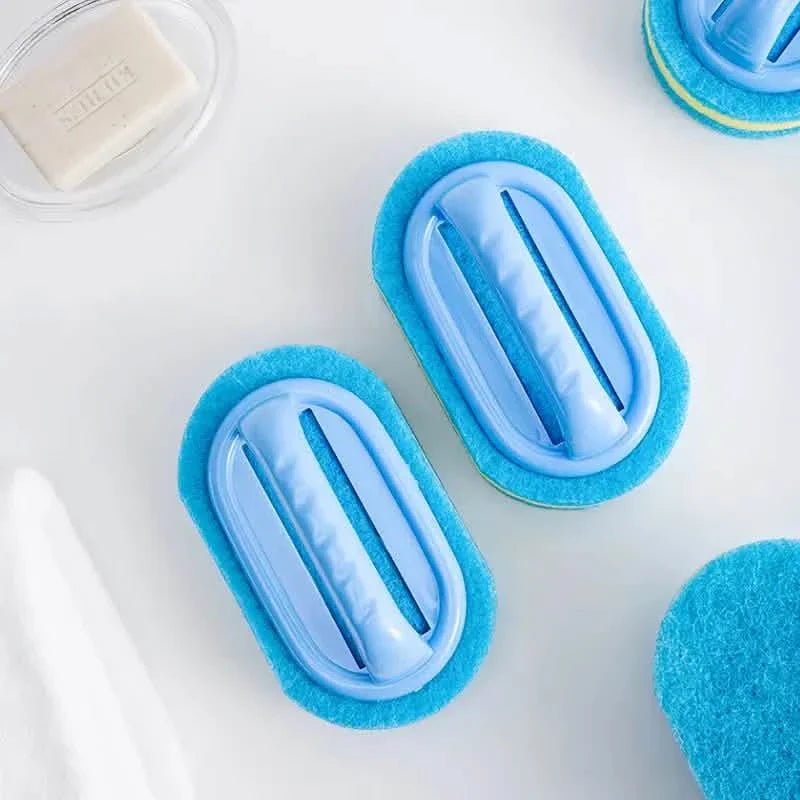 Lot de 2 : brosse à récurer manuelle pour baignoire