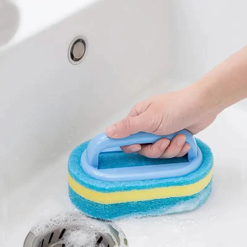 Lot de 2 : brosse à récurer manuelle pour baignoire