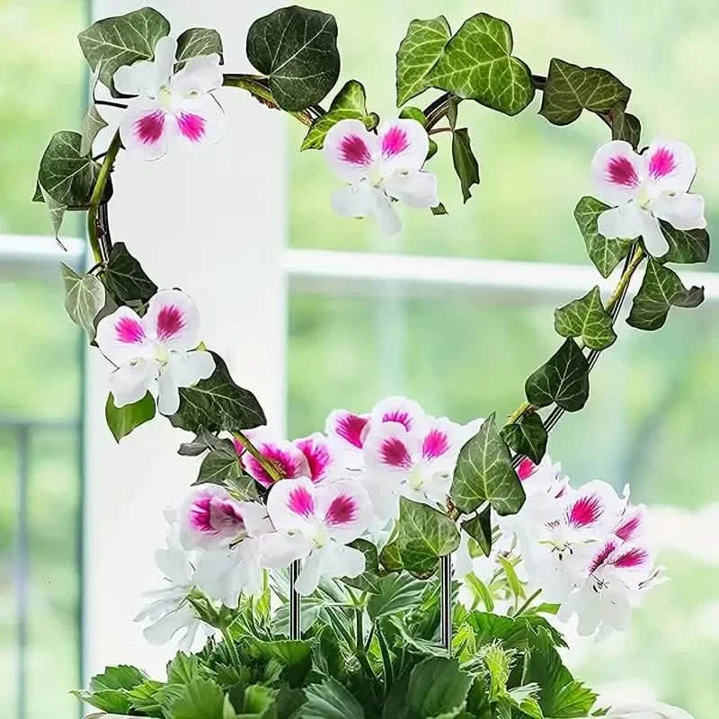 Lot de 2 tuteurs de plantes en forme de cœur