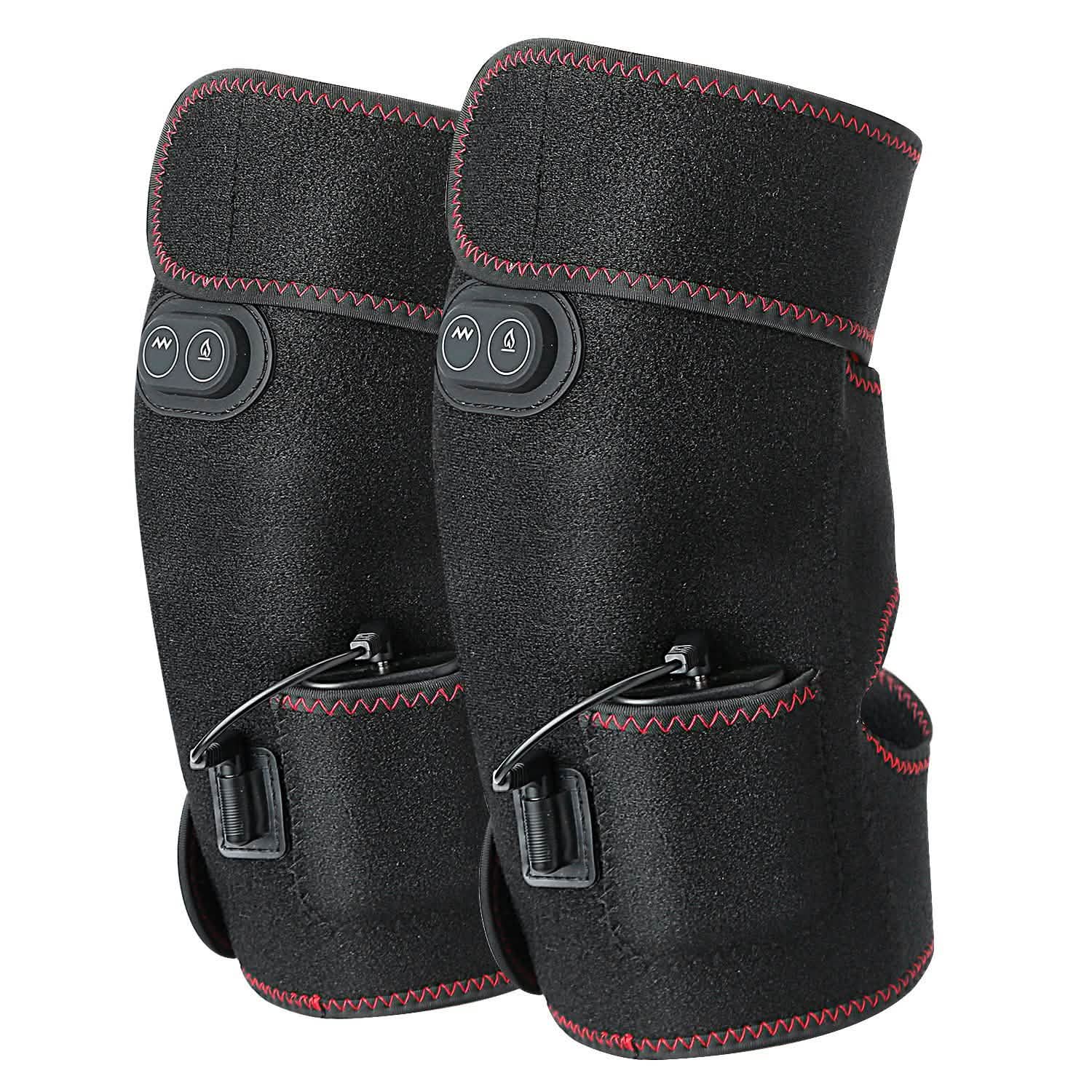 Lot de 2 : Masseur chauffant pour genoux