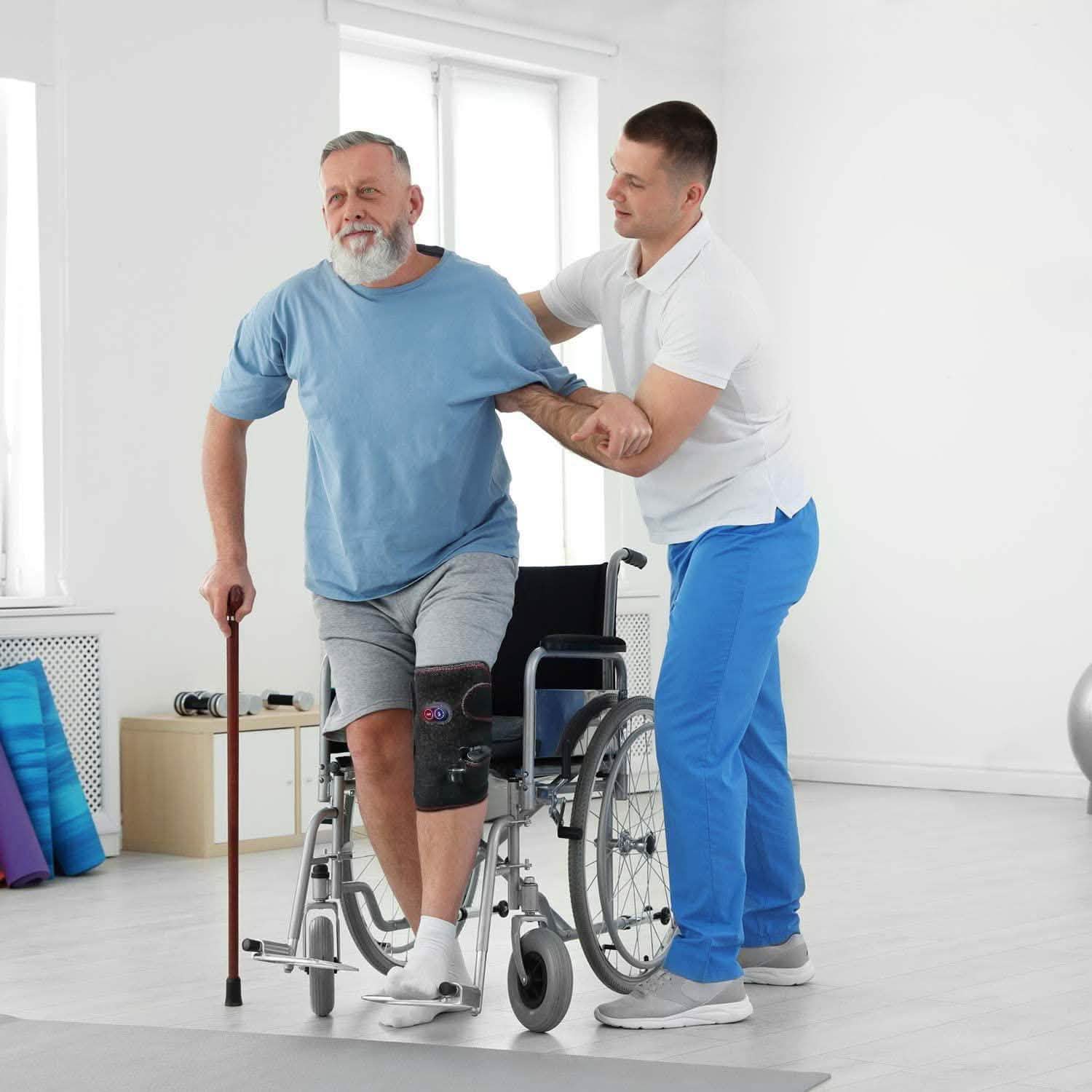 Lot de 2 : Masseur chauffant pour genoux