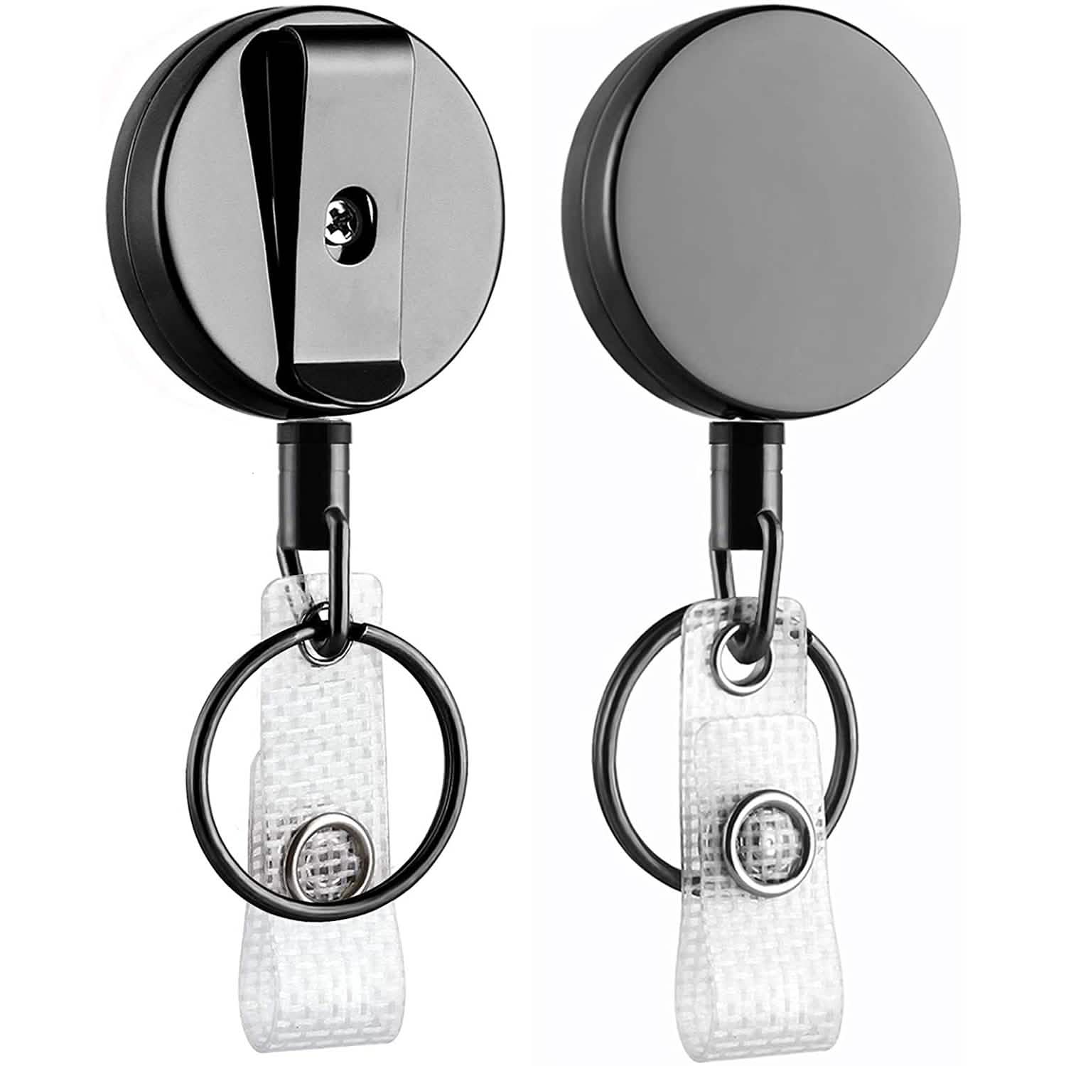 Lot de 2 : Porte-badge rétractable robuste