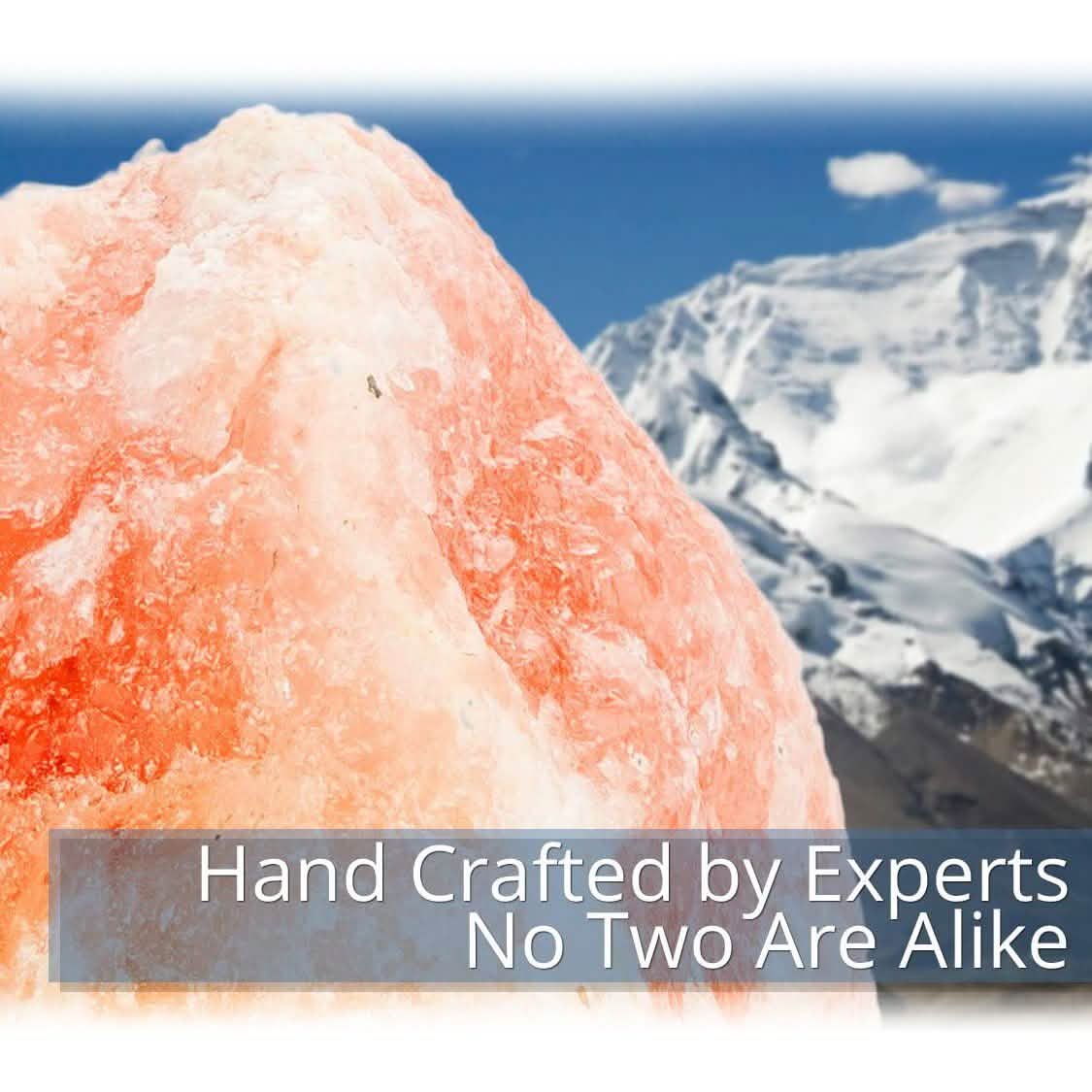 Lot de 2 : Lampe de sel de l'Himalaya en cristal naturel sculptée à la main Hemingweigh