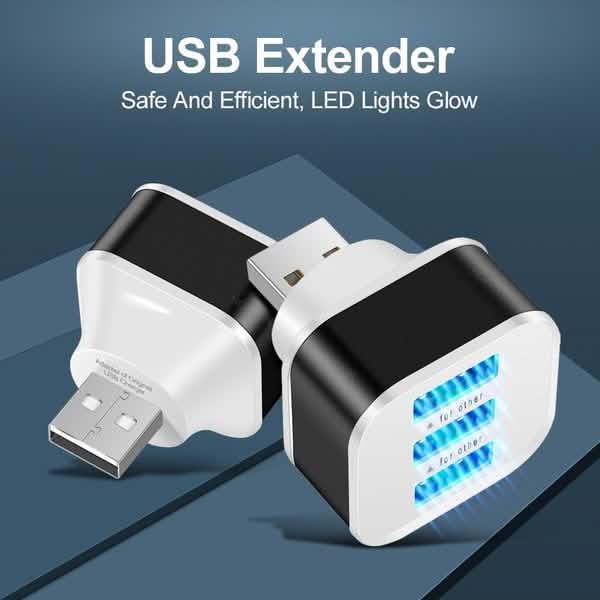 Lot de 2 : Concentrateur USB haute vitesse 3 ports