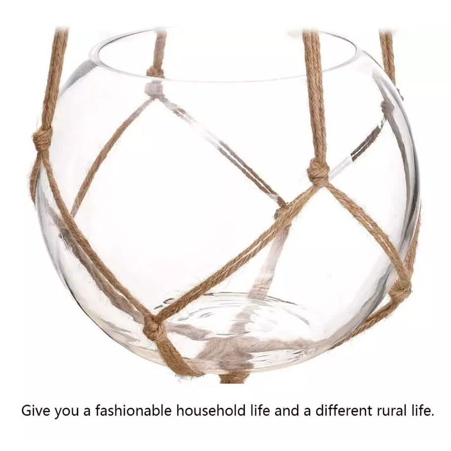 Lot de 2 : Suspension en macramé pour plantes (corde) d'intérieur et d'extérieur