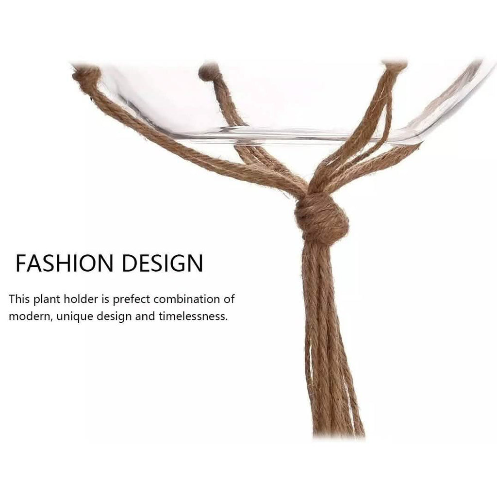 Lot de 2 : Suspension en macramé pour plantes (corde) d'intérieur et d'extérieur