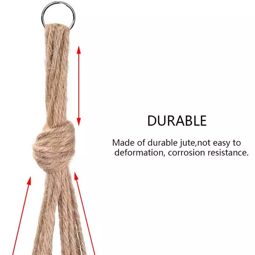 Lot de 2 : Suspension en macramé pour plantes (corde) d'intérieur et d'extérieur