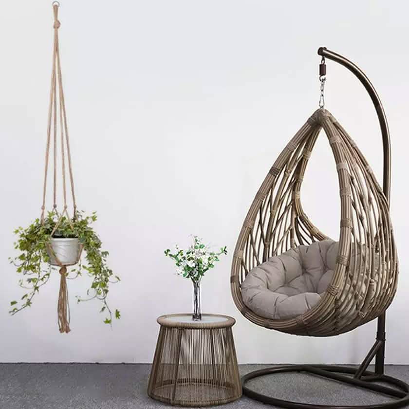 Lot de 2 : Suspension en macramé pour plantes (corde) d'intérieur et d'extérieur