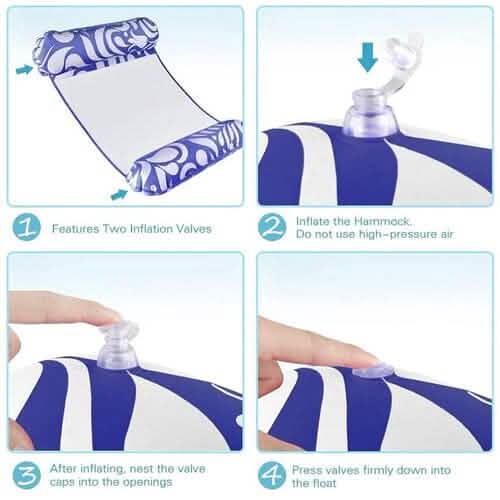 Lot de 2 : Transats Gonflables Flottants pour Piscine ou Plage