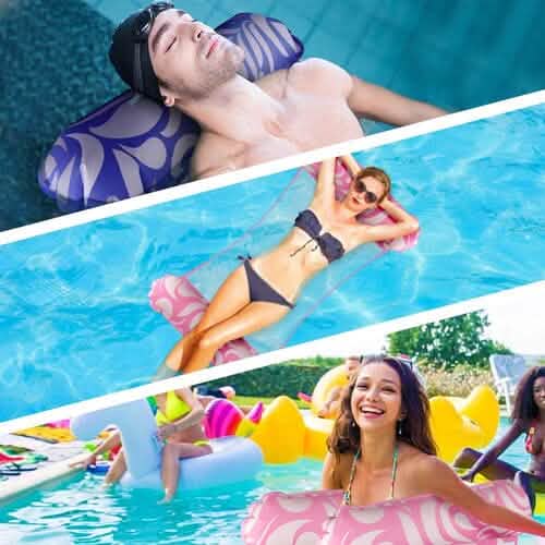 Lot de 2 : Transats Gonflables Flottants pour Piscine ou Plage