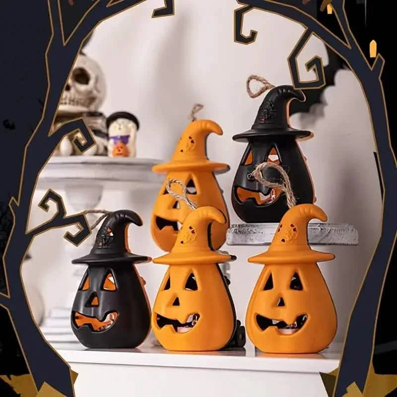 Lot de 2 : Lampe LED Citrouille Halloween