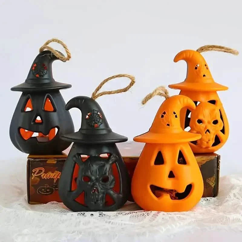 Lot de 2 : Lampe LED Citrouille Halloween