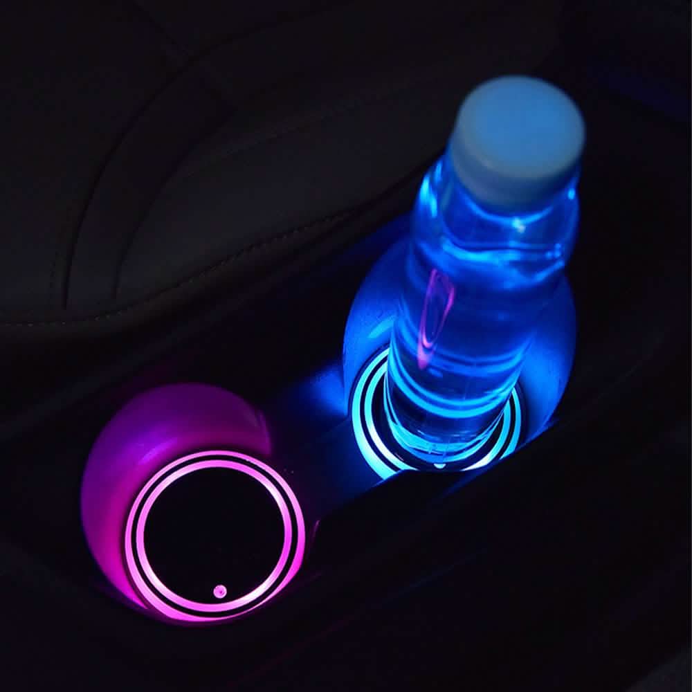 Lot de 2 : Sous-verres de voiture lumineux à LED