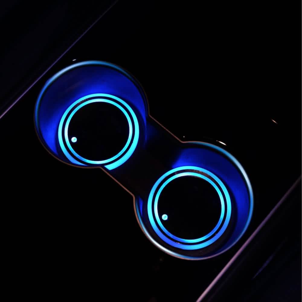 Lot de 2 : Sous-verres de voiture lumineux à LED