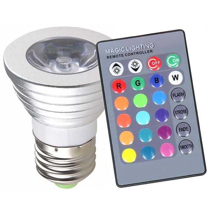 Lot de 2 : Ampoules LED magiques à changement de couleur avec télécommande