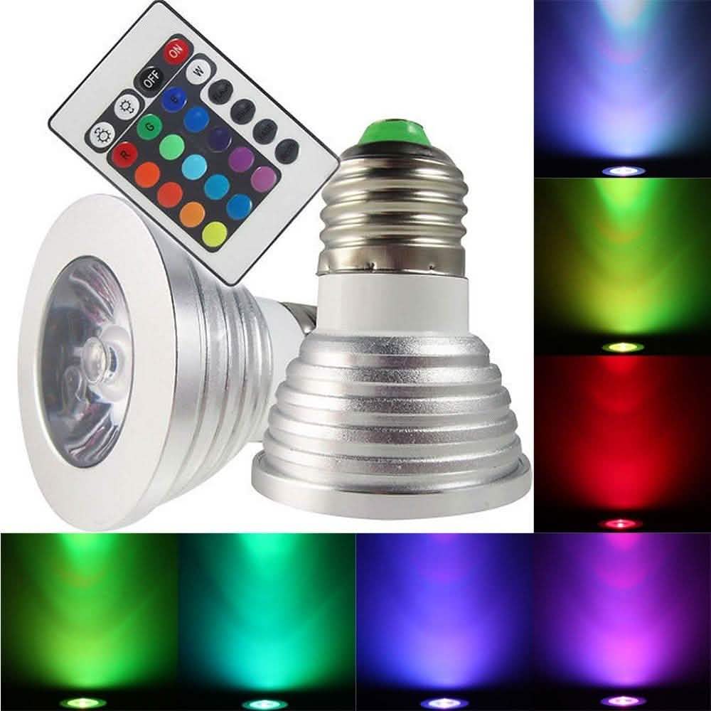 Lot de 2 : Ampoules LED magiques à changement de couleur avec télécommande