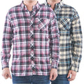 Lot de 2 : Chemises à carreaux en flanelle pour homme - Deux poches - Tailles assorties