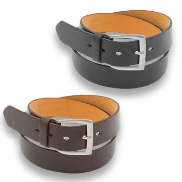 Lot de 2 : Ceintures unies pour hommes - Taille : 38-40