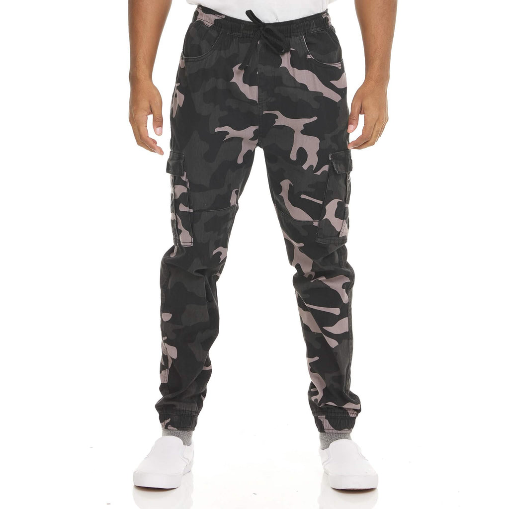 Lot de 2 : Pantalons de Jogging Cargo Camouflage Extensibles pour Hommes