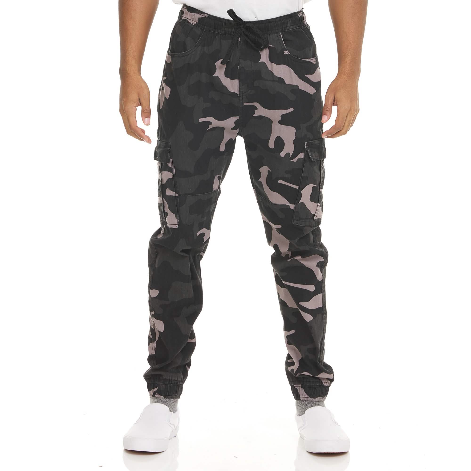 Lot de 2 : Pantalons de Jogging Cargo Camouflage Extensibles pour Hommes
