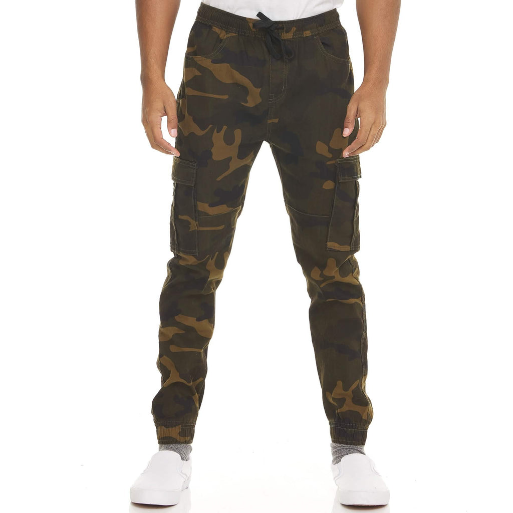 Lot de 2 : Pantalons de Jogging Cargo Camouflage Extensibles pour Hommes