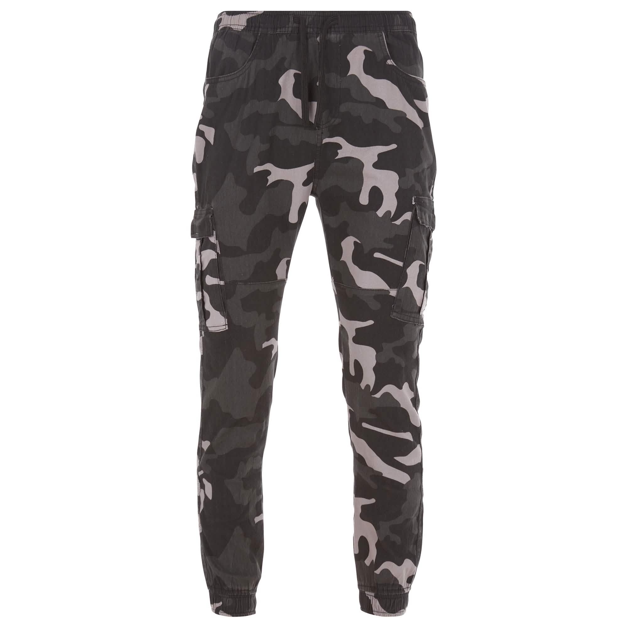 Lot de 2 : Pantalons de Jogging Cargo Camouflage Extensibles pour Hommes