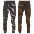 Lot de 2 : Pantalons de Jogging Cargo Camouflage Extensibles pour Hommes