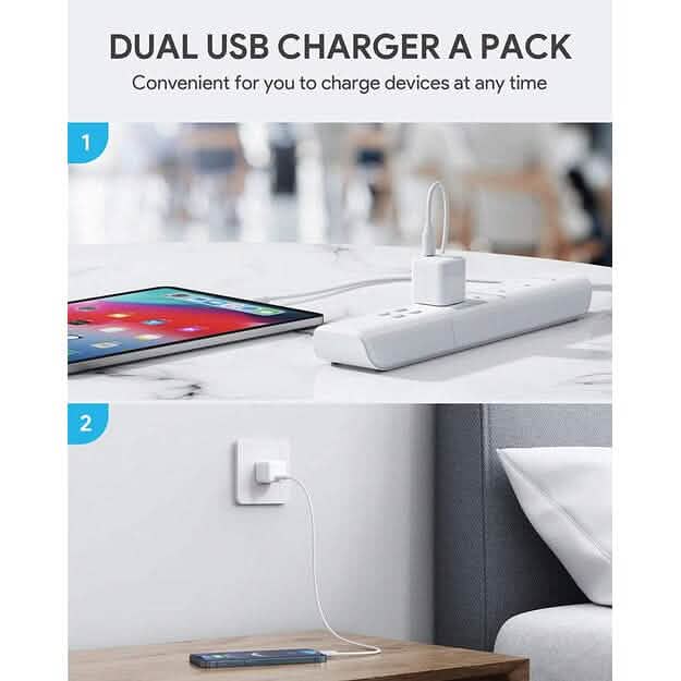 Lot de 2 : Mini chargeur mural rapide 20 W de type C avec PD 3.0