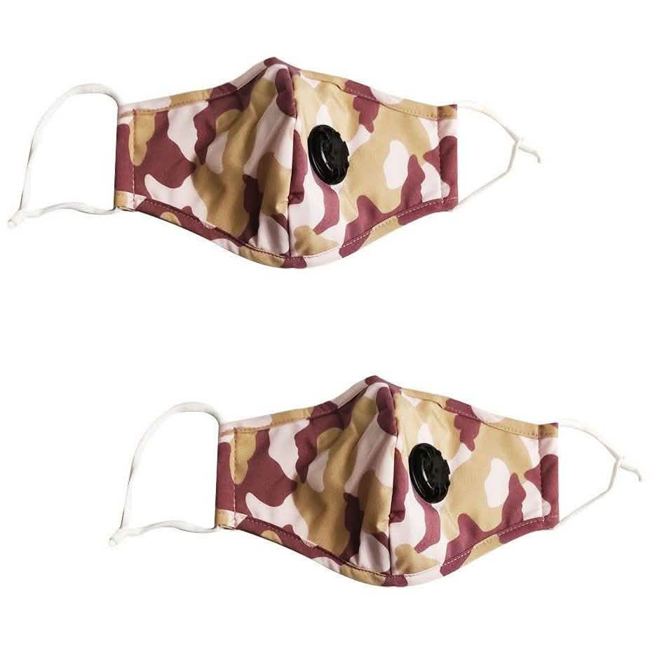 Lot de 2 : Masque facial réutilisable non médical multicouche avec filtre