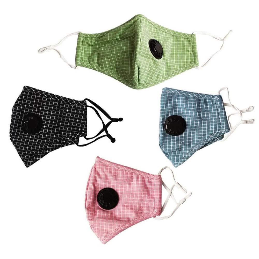Lot de 2 : Masque facial réutilisable non médical multicouche avec filtre