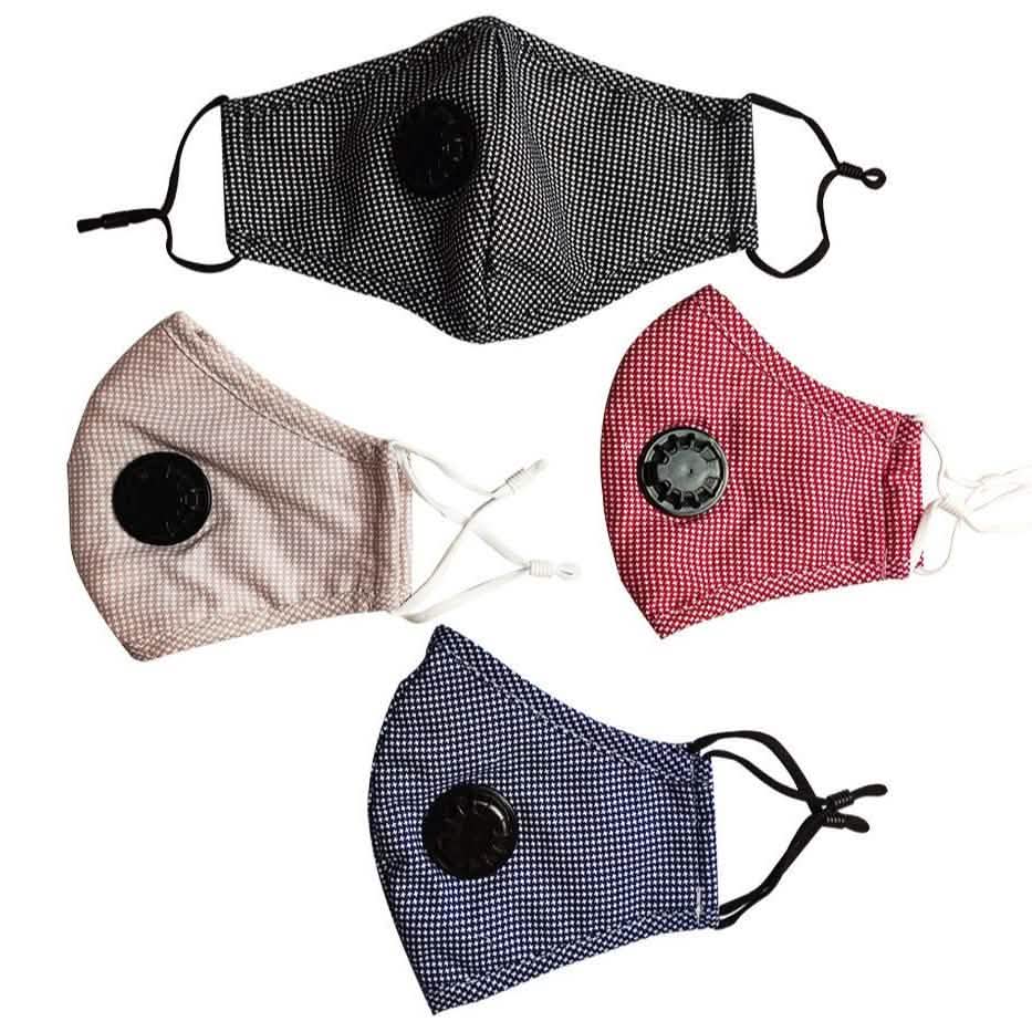 Lot de 2 : Masque facial réutilisable non médical multicouche avec filtre