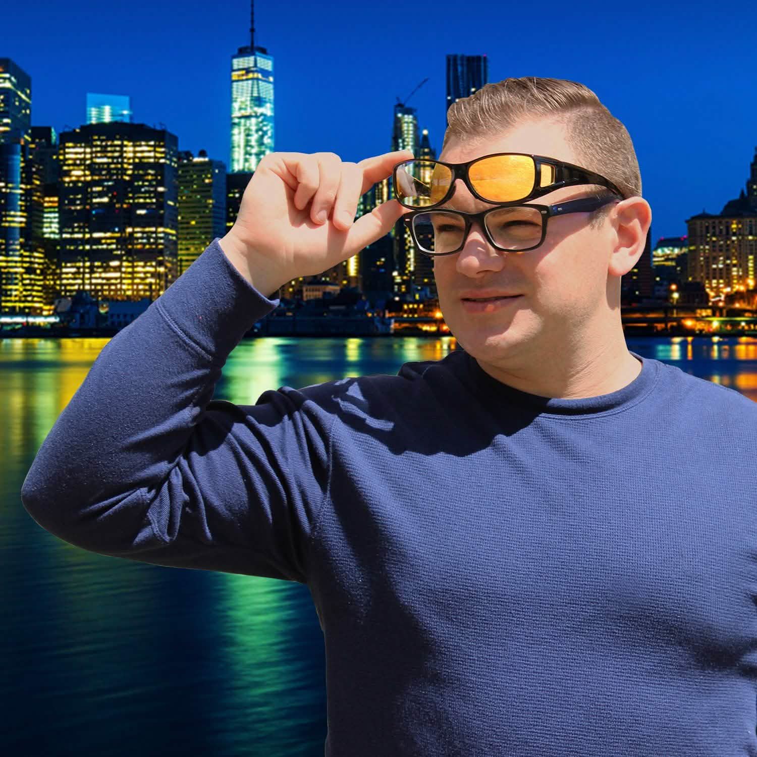 Lot de 2 : Lunettes de vision nocturne polarisées HD