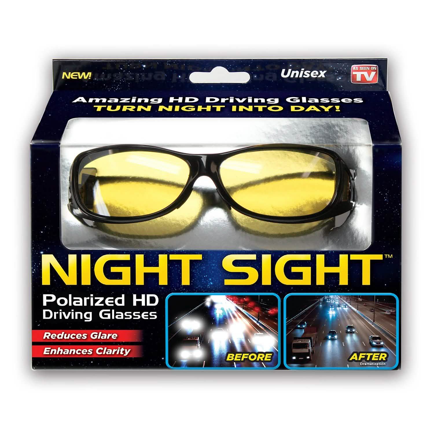 Lot de 2 : Lunettes de vision nocturne polarisées HD