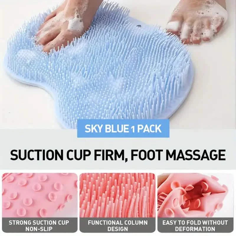 Lot de 2 : Éponge exfoliante antidérapante pour les pieds et le dos avec coussinet exfoliant