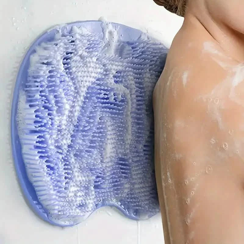 Lot de 2 : Éponge exfoliante antidérapante pour les pieds et le dos avec coussinet exfoliant