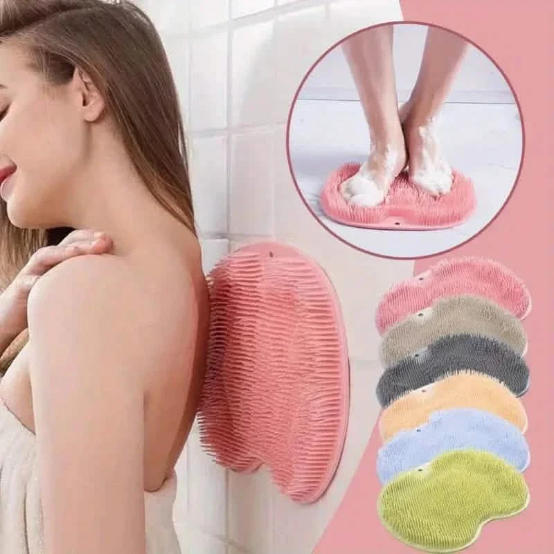 Lot de 2 : Éponge exfoliante antidérapante pour les pieds et le dos avec coussinet exfoliant