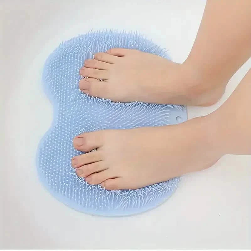Lot de 2 : Éponge exfoliante antidérapante pour les pieds et le dos avec coussinet exfoliant