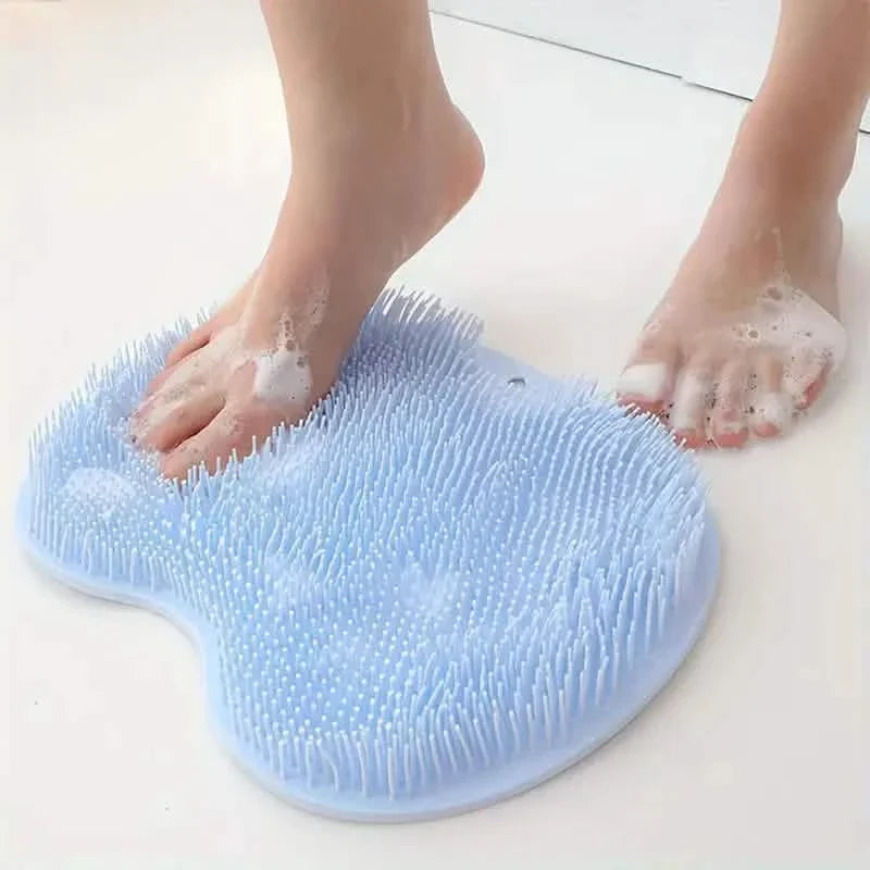 Lot de 2 : Éponge exfoliante antidérapante pour les pieds et le dos avec coussinet exfoliant