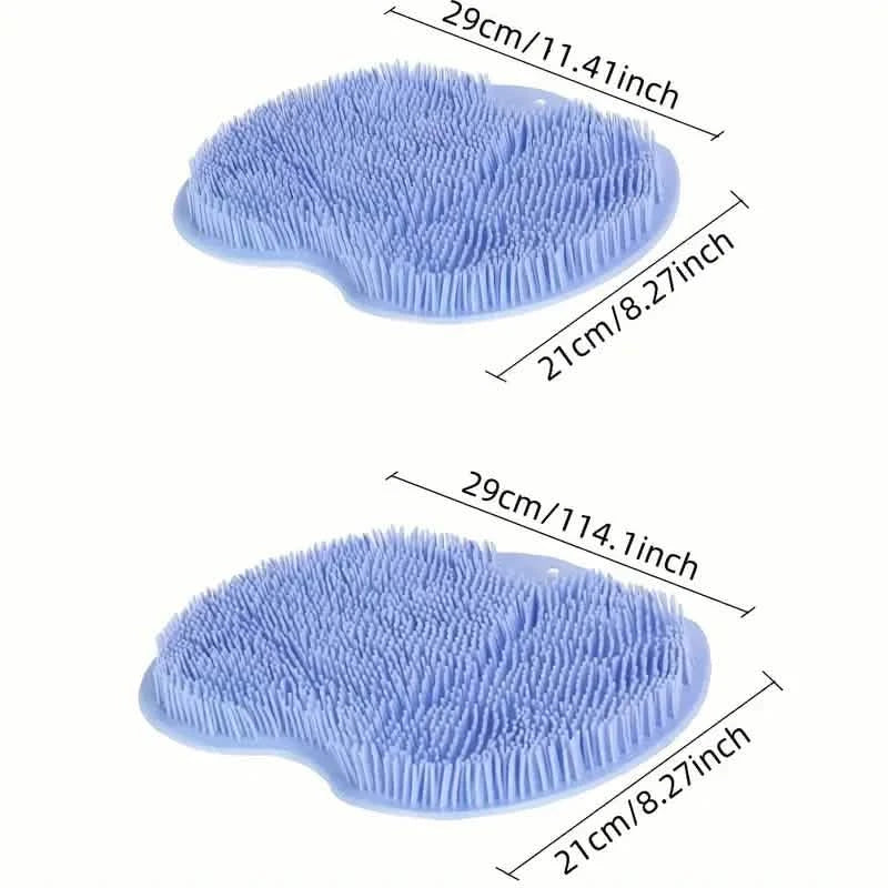 Lot de 2 : Éponge exfoliante antidérapante pour les pieds et le dos avec coussinet exfoliant