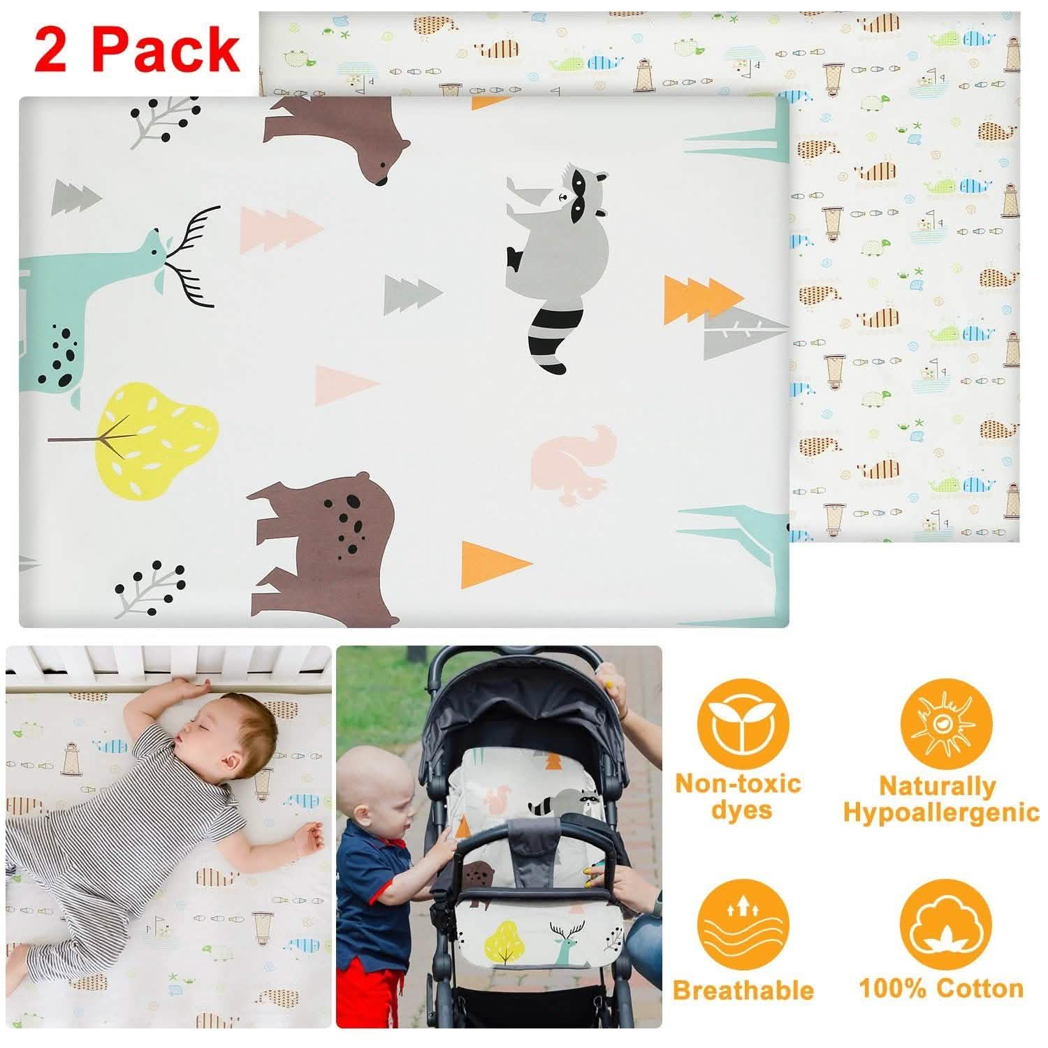 Lot de 2 : Drap-housse portable Pack N Play