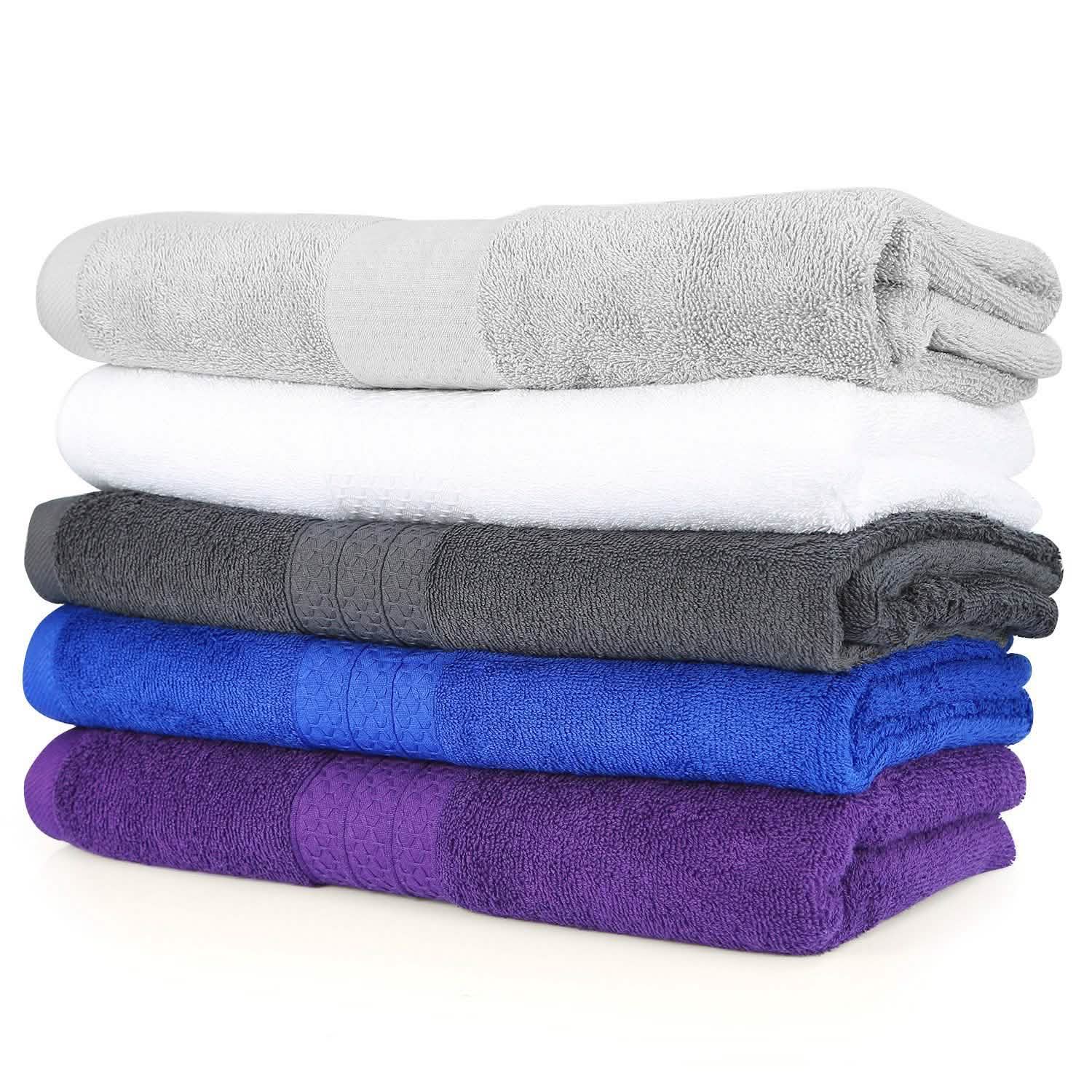 Lot de 2 : Serviettes de bain en coton du Pakistan