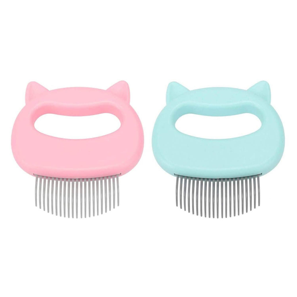 Lot de 2 : Peigne-brosse coquille pour l'épilation des poils d'animaux et le massage, pour le toilettage et la mue