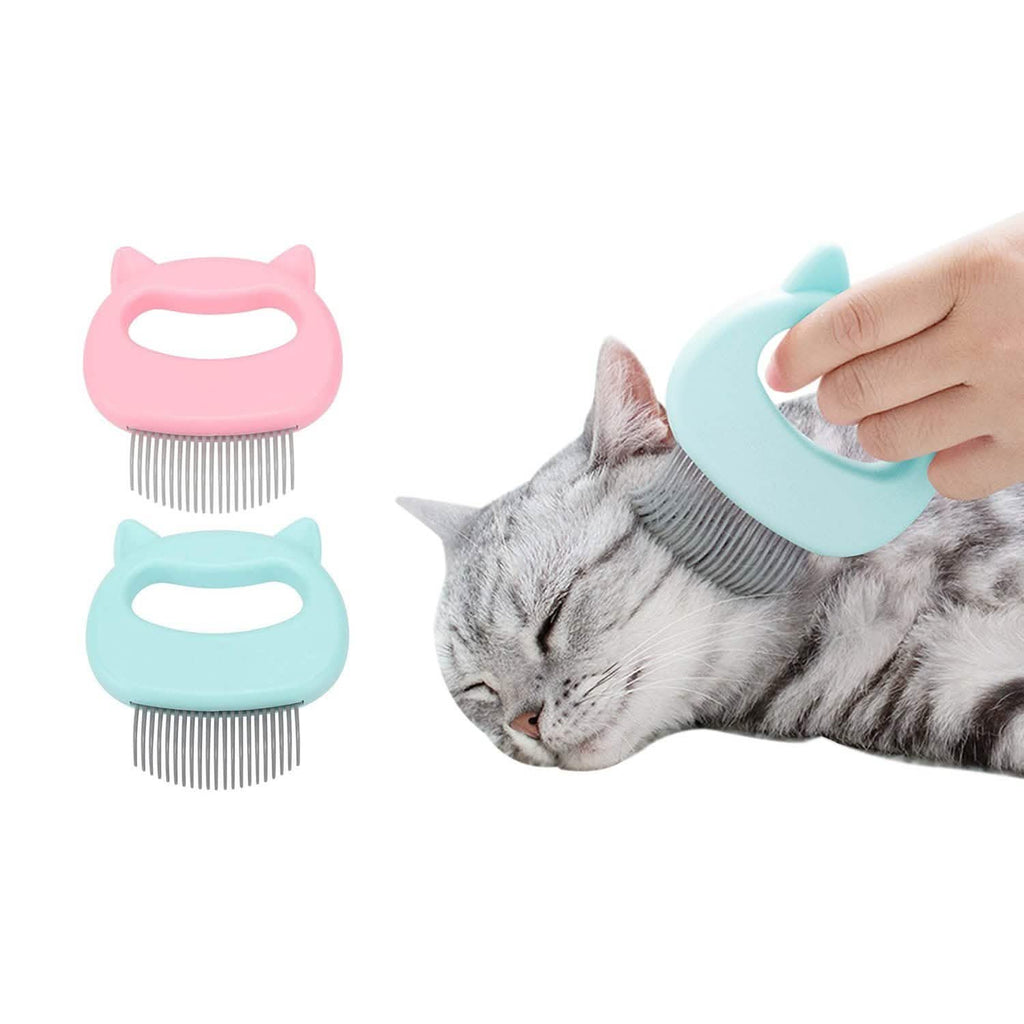 Lot de 2 : Peigne-brosse coquille pour l'épilation des poils d'animaux et le massage, pour le toilettage et la mue