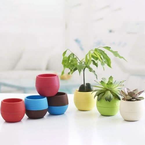 Lot de 2 : Pots de fleurs en plastique