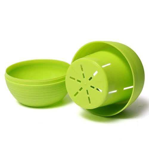 Lot de 2 : Pots de fleurs en plastique