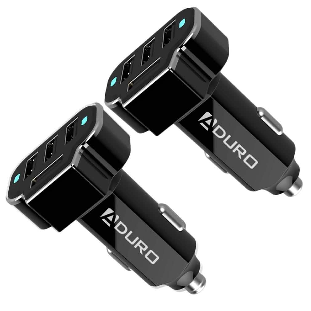 Lot de 2 : Adaptateur chargeur de voiture 4 ports USB PowerUp